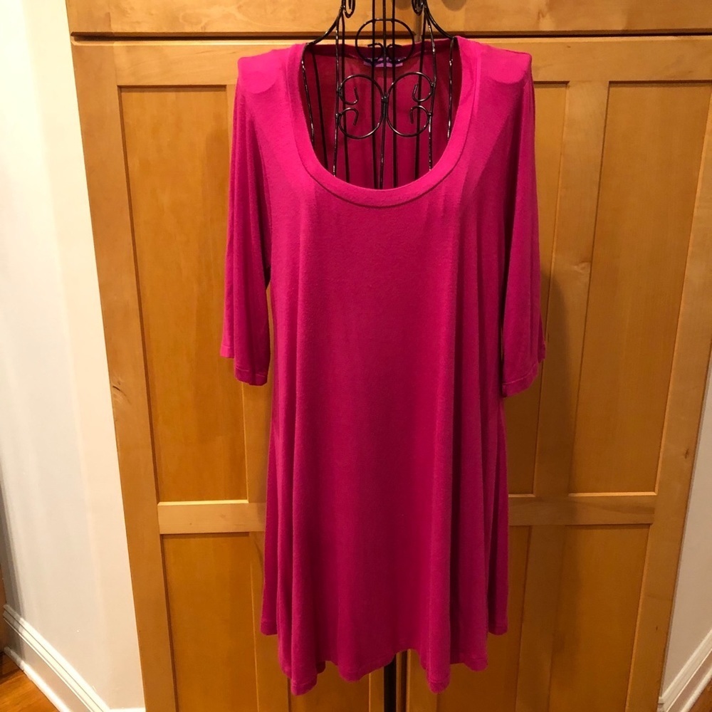 Mountain Mamas Pink Swing 3/4 Sleeve Tunic Top size Medium